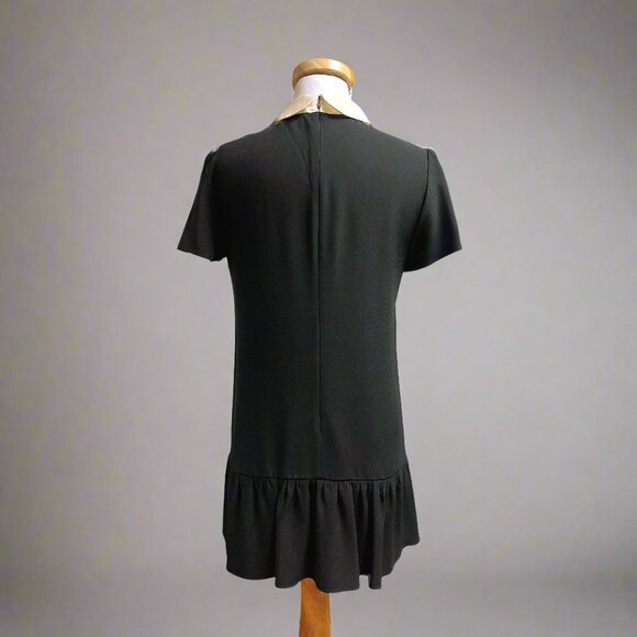 Red Valentino black dress with white collar, size 6 - Picture 2 of 3